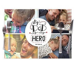 Tovaglietta in tessuto Dad is my hero