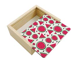 Scatola portaoggetti in legno Fruits