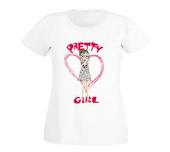 T-shirt da donna in cotone Pretty girl