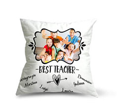 Cuscino in tessuto scamosciato Teacher heart