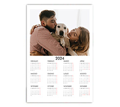 Poster calendario foto singola bianco