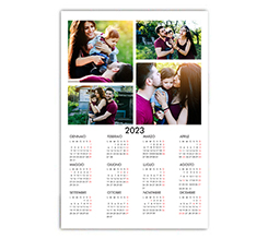 Calendario poster basic collage 4 riquadri