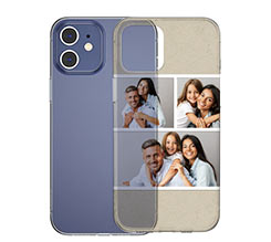 Cover trasparente iPhone 12 collage 3 riquadri