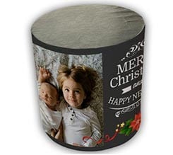 Pouf cilindro Merry Christmas