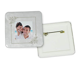 Spilla quadrata White wedding