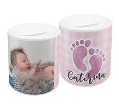 Salvadanaio Impronte rosa