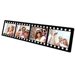 Effetto cinema su tela 4 riquadri