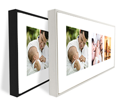 Tela americana panoramica collage con 3 riquadri piccoli