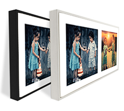 Tela americana panoramica collage con 2 riquadri