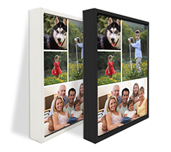 Tela americana rettangolare verticale collage con 4 riquadri