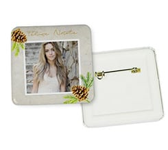 Spilla Quadrata Pine cone