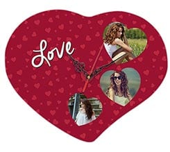 Orologio Cuore Vetro 36x28 Love for collage