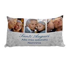 Collage Natale Inseme su Cuscino Carezza