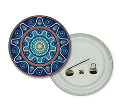 Spilla rotonda Etnochic blu