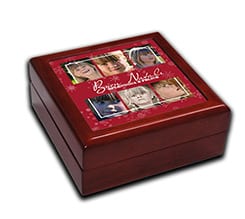 Portagioie in legno Red Christmas