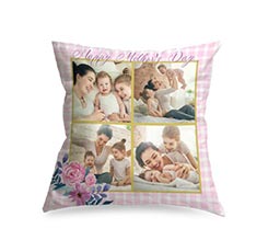 Cuscino in Tessuto Scamosciato Cuori colorati