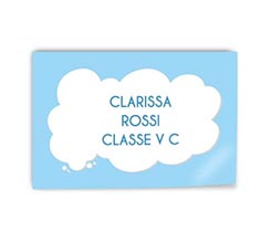 Adesivo rettangolare Blue cloud