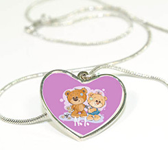Collana Ciondolo Cuore Orsetti