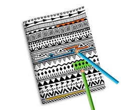Quaderno con Copertina da Colorare Tribal