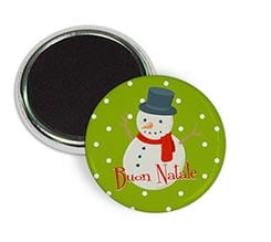Magnete da frigo Pupazzo di neve verde