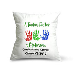 Cuscino in tessuto Scamosciato Impronte bimbi