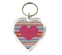 Portachiavi Trasparenti Cuore Love Multicolour