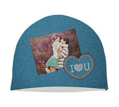 Cappello in pile corto Love jeans