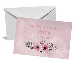 Bigliettino Auguri Deco fiori