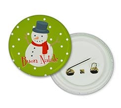 Spilla rotonda Green pois