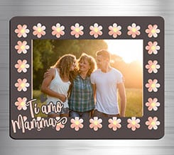 Calamita rettangolare in masonite Ti amo mamma