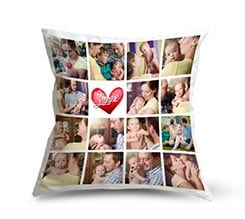 Collage Love su Cuscino in Pile