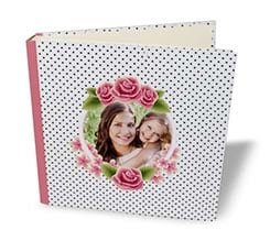 Album Quadrato Rose con pois neri