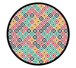 Zerbino Rotondo in Gomma 85 cm Vintage texture