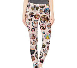 Leggings taglia L con collage di immagini