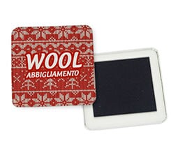 Magnete quadrato da frigo Caldo Natale