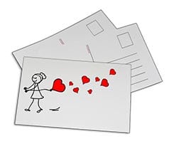 Cartoline Girl in Love