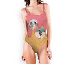 Costume intero da personalizzare con grafica gelato e foto