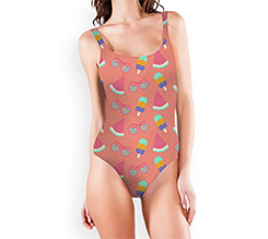 Costume intero da personalizzare con grafica ghiaccioli e angurie