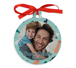 Decorazione personalizzata in legno da appendere all’Albero di Natale – Idea Regalo per il Papà