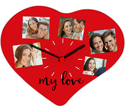 Orologio Cuore Vetro 24x20 Red love
