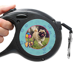 Guinzaglio personalizzato con grafica cagnolino e palloncini