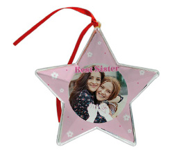 Stella natalizia personalizzata con foto e Grafica Best Sister