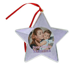 Stella natalizia con foto personalizzata Buon Natale Mamma