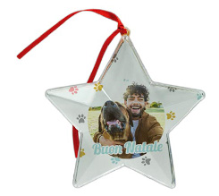 Stella natalizia personalizzata con foto e Grafica Buon Natale Zampette