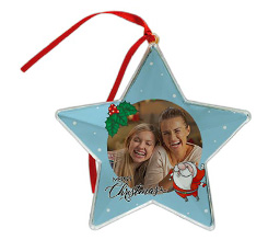 Stella natalizia personalizzata con foto Merry Christmas