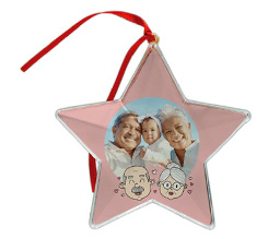 Stella natalizia personalizzata con foto Nonnini
