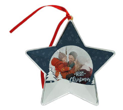 Stella natalizia personalizzata con foto paesaggio innevato