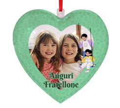 Cuore di Natale con foto personalizzata e Grafica Auguri Fratellone