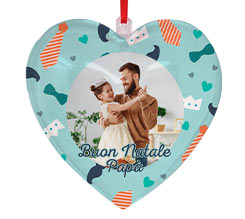 Cuore di Natale con foto e Grafica Buon Natale Papà