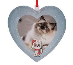 Cuore di Natale con foto e Grafica Gattino Natalizio
